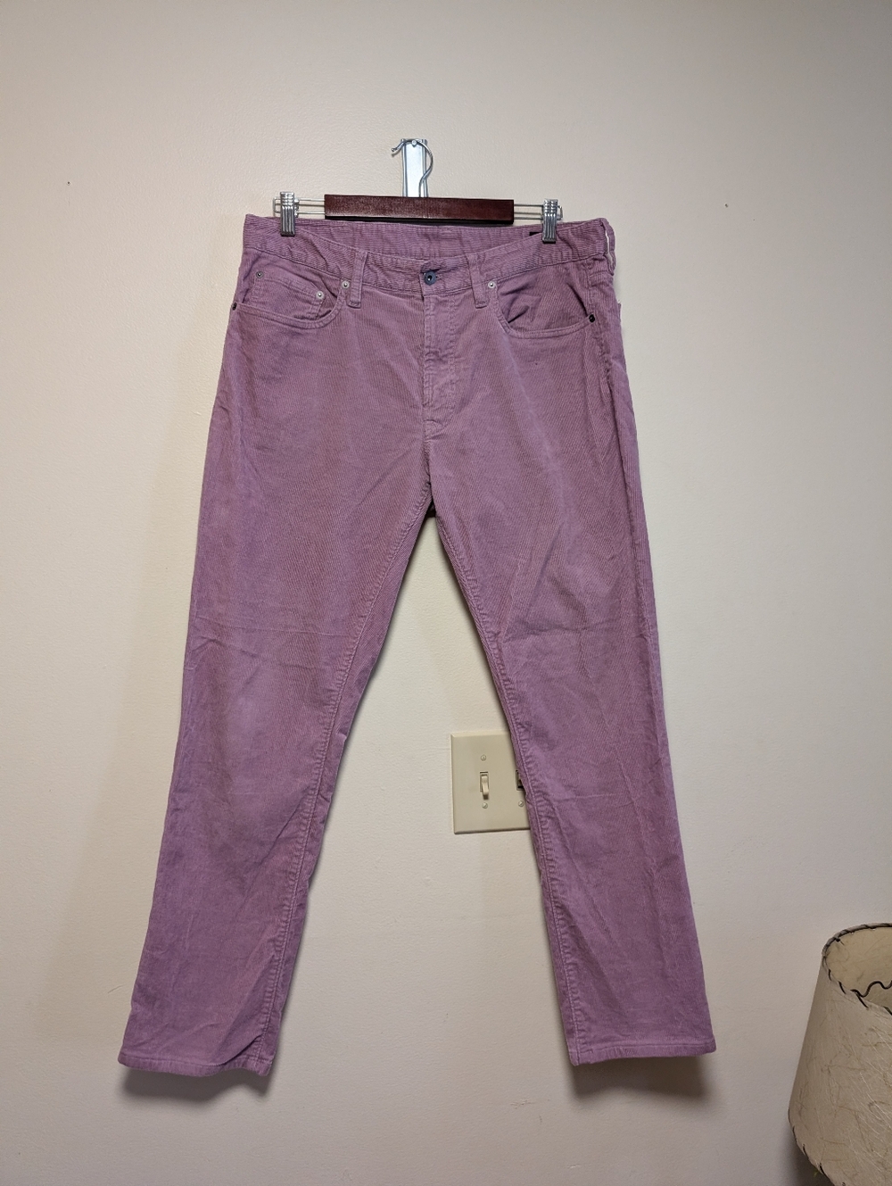 Bonobos Corduroy Pants Slim Fit Purple 34x32 Men’s